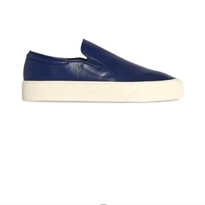The Row - Women's Marie H Leather Navy Slip On Sneakers, **used once**